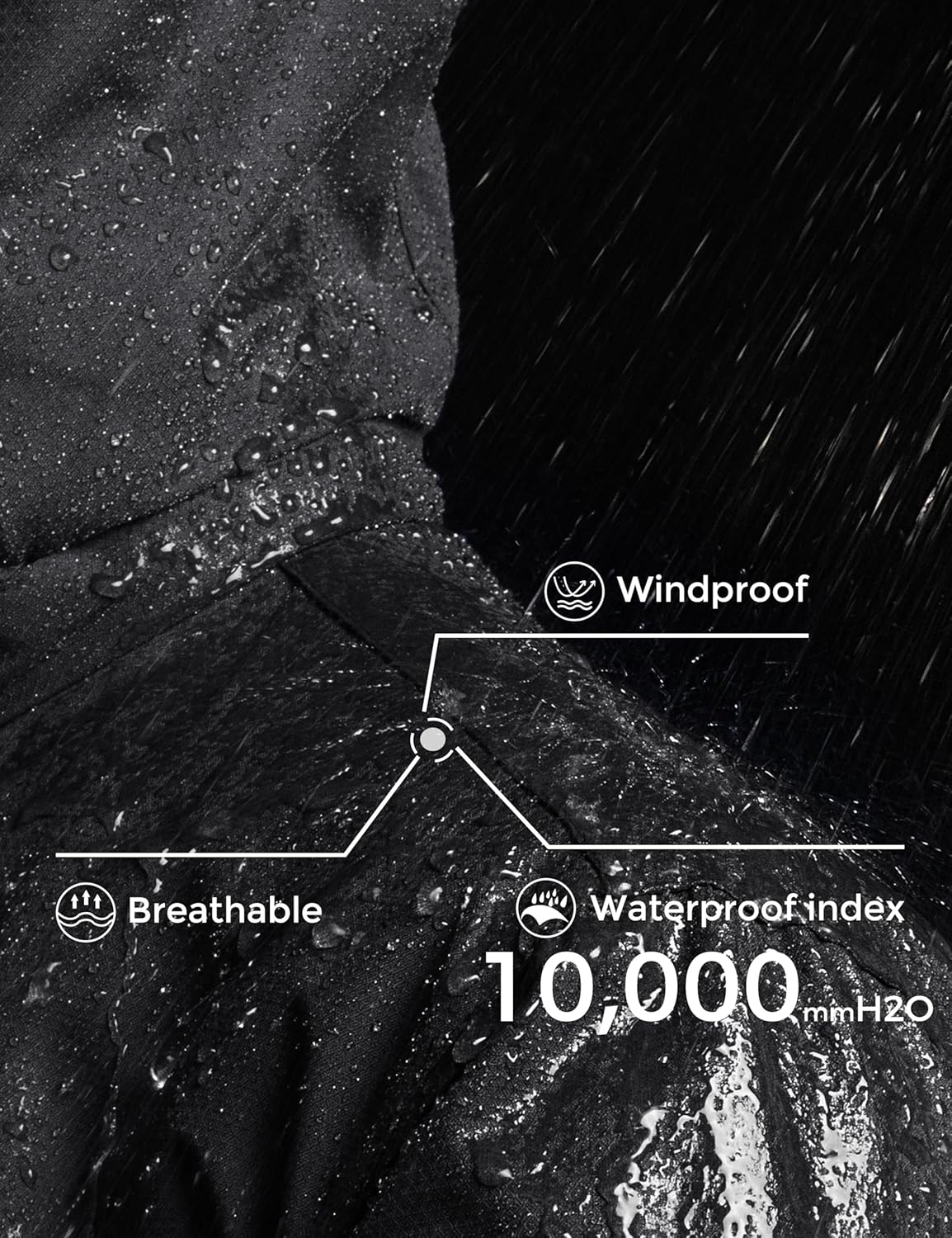 ZSHOW Boys' Waterproof Ski Jacket Windbproof Hooded Mountain Sportswear Outdoor Raincoat - Image 5