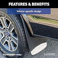 Vista 6 de LUVERNE 251034 Guardabarros Traseros Dually de Goma Texturizada de 20 x 23 Pulgadas, Select Ram 3500, Negro