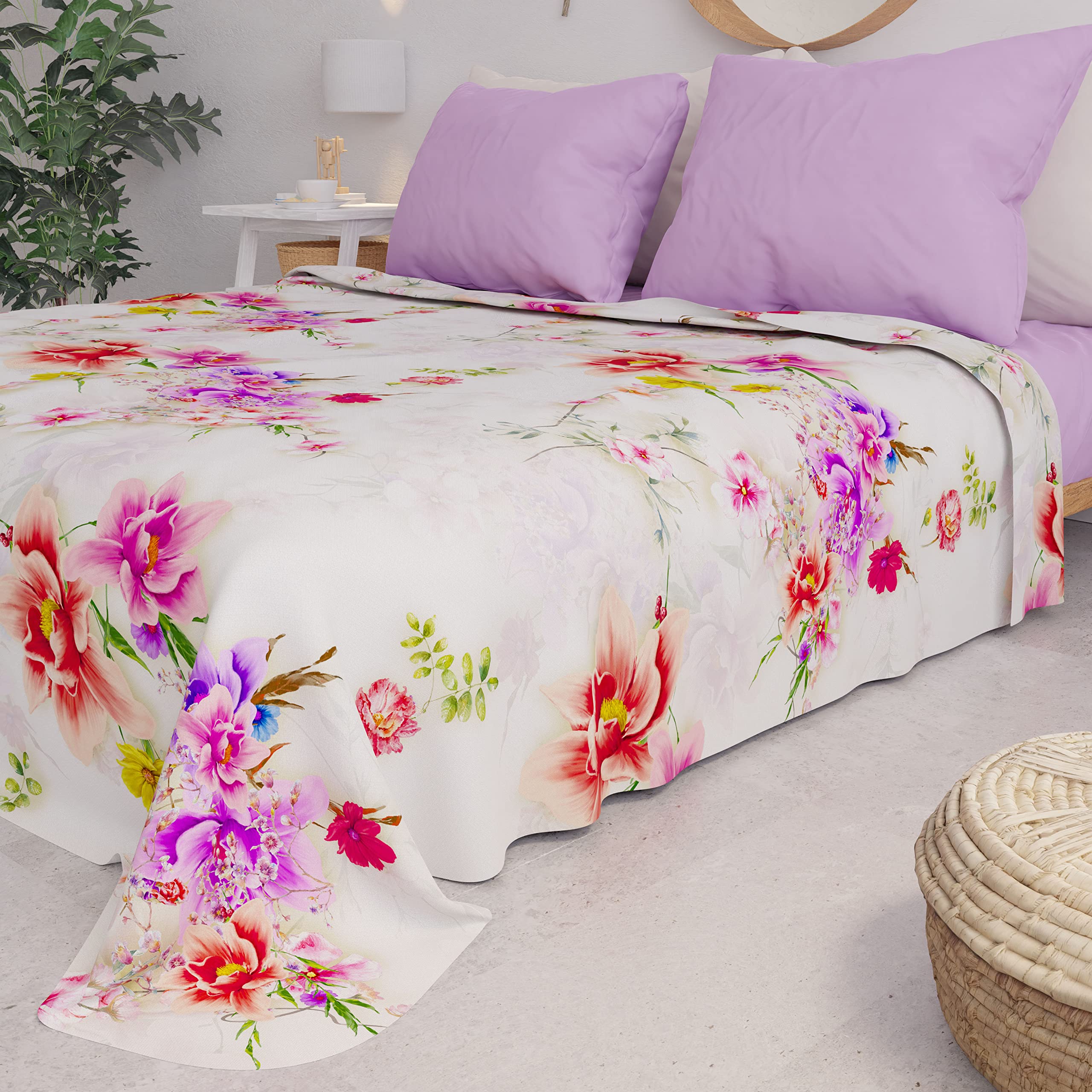PETTI Artigiani Italiani - Microfibre Sofa Cover 180 x 270 cm, Spring 02 Design White, Spring White - Image 4