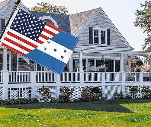 Miniatura 4 de Bandera de Honduras de Estados Unidos de 3 x 5 pies, gran pancarta hondureña de Estados Unidos 150D para exteriores, decoración de impresión de