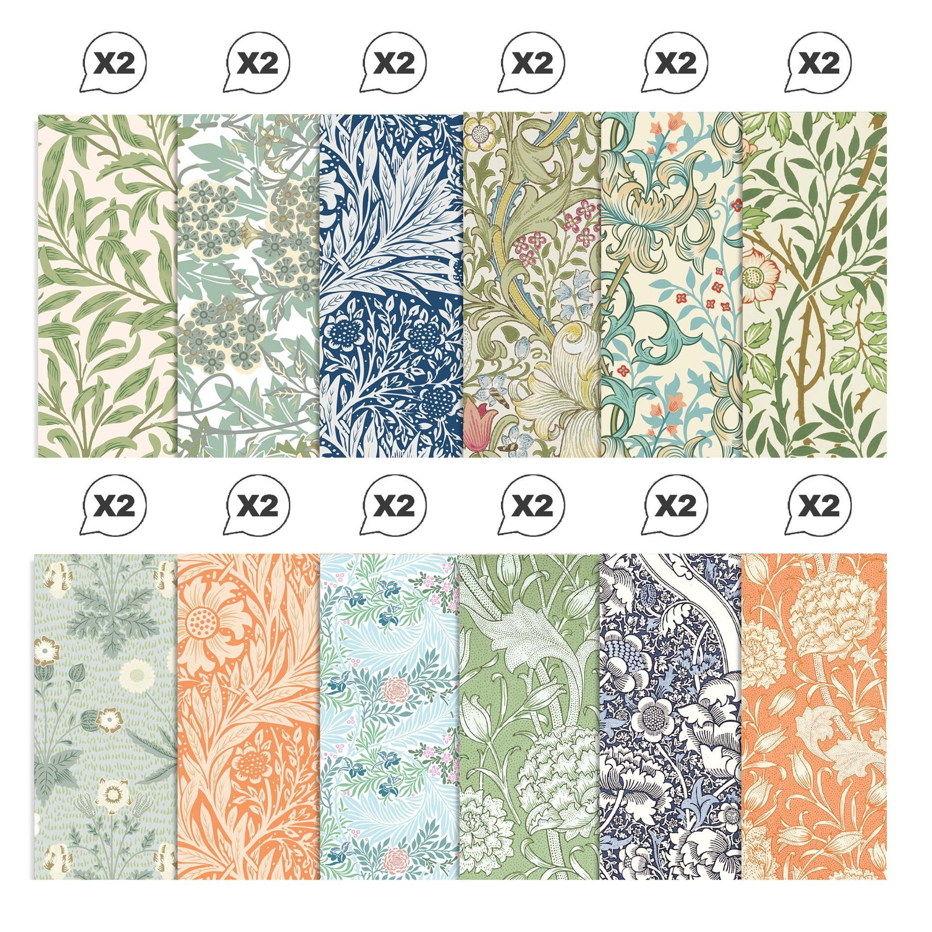 GORGECRAFT 24 vellen papier model verpakking bloemen karton