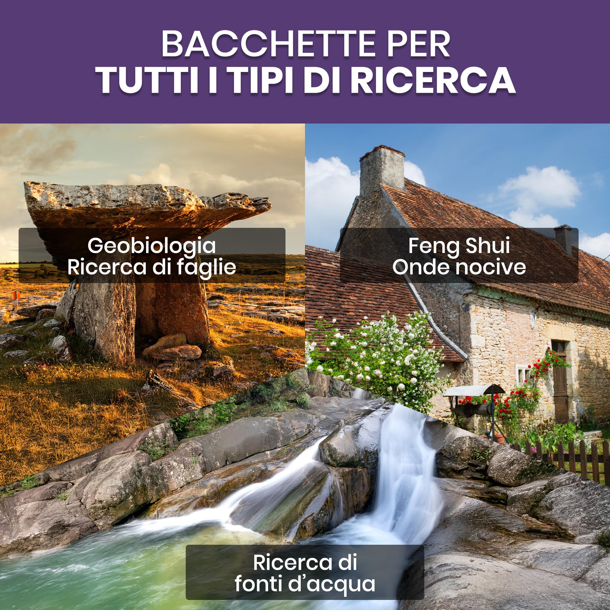 VIBRATIS Bacchette per Cercatore con Pendolo Egiziano Thot - Kit di Radiestesia in rame - Precisione e Affidabilità per Geobiologia, Paranormale e Divinazione - Marchio francese