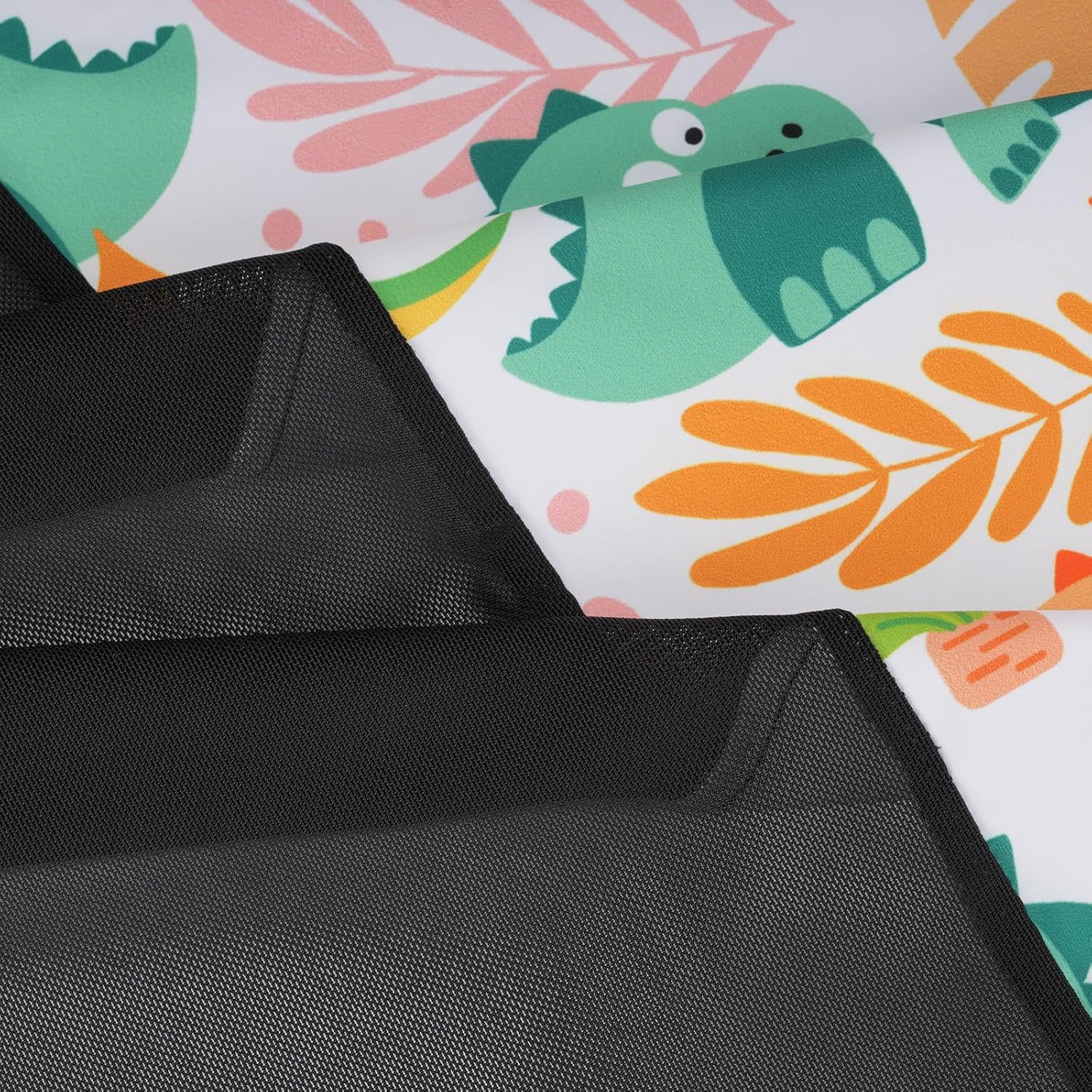 Stretchy Panoramic Canopy Compatible with Wonderfold Stroller Wagons W2/W4 All Models,UPF50+ Sun Protection with Two Mesh Windows,Sun Shade and Protection(Dinosaur)