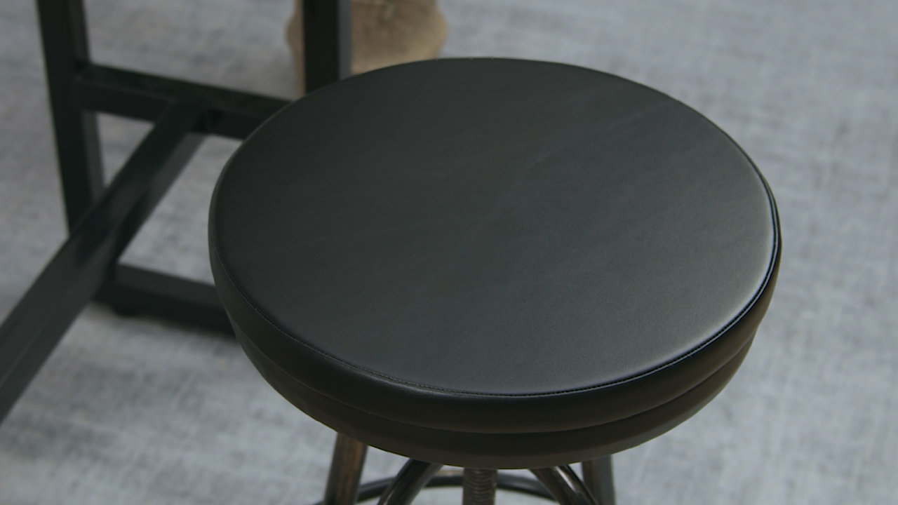 SINOSSO Round Bar Stool Cushion – 12 Inch Anti-Slip Silicone Bottom, Woven Fabric, Comfort Seat Pad - View #7
