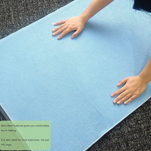Miniatura 6 de Toalla de yoga caliente con punto de agarre de silicona densa, toallas antideslizantes para yoga caliente, absorbente y sudor antideslizante,