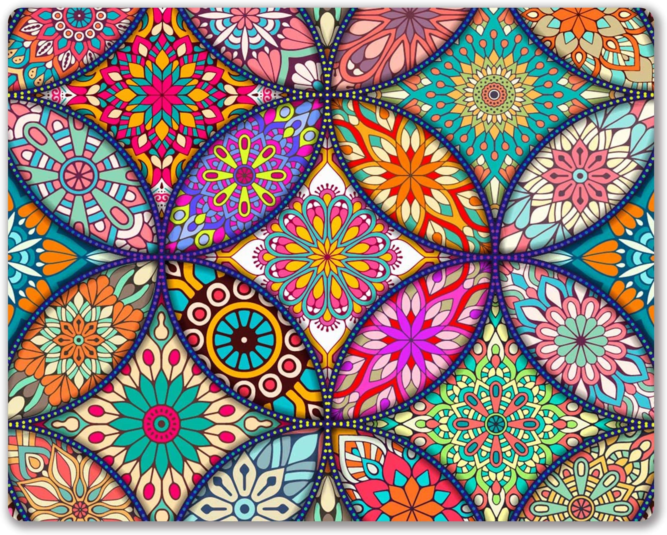 Shalysong Mandala Mouse pad Personalized Computer Mouse pad Office Decoration Accessories Gift Non-Slip Rubber Mouse pad for Laptop