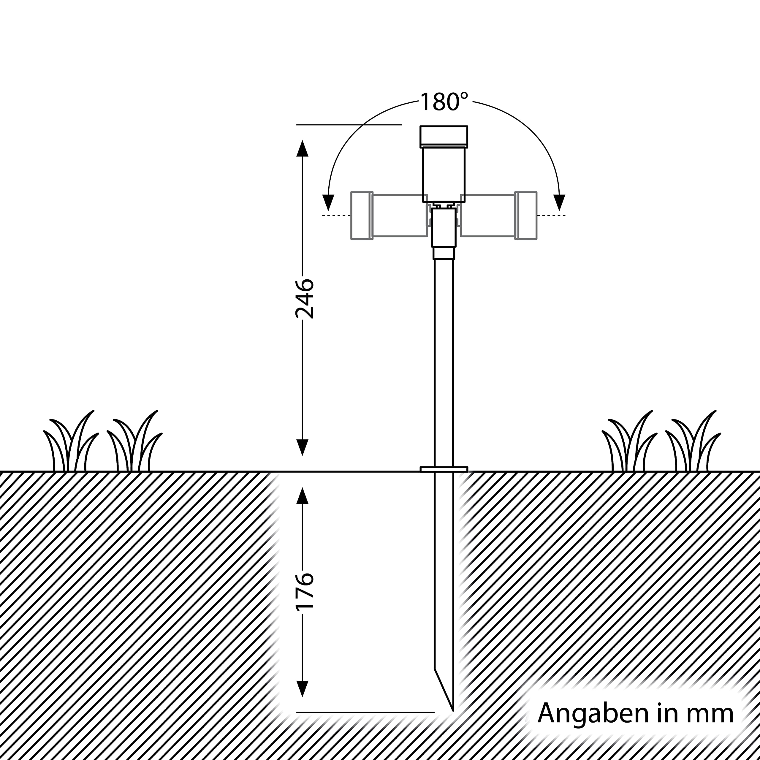 ledscom.de LED Gartenstrahler Spico mit Erdspieß für außen IP44 je 105lm warm-weiß 6er Set