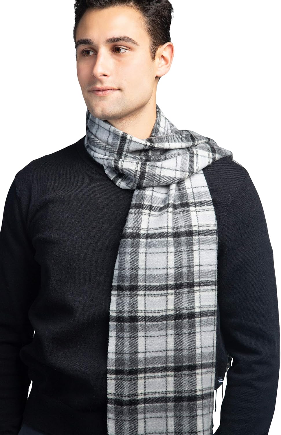 Fishers Finery Men's 100% Pure Cashmere Winter Scarf; 2-Ply Ultra Plush - Image 4