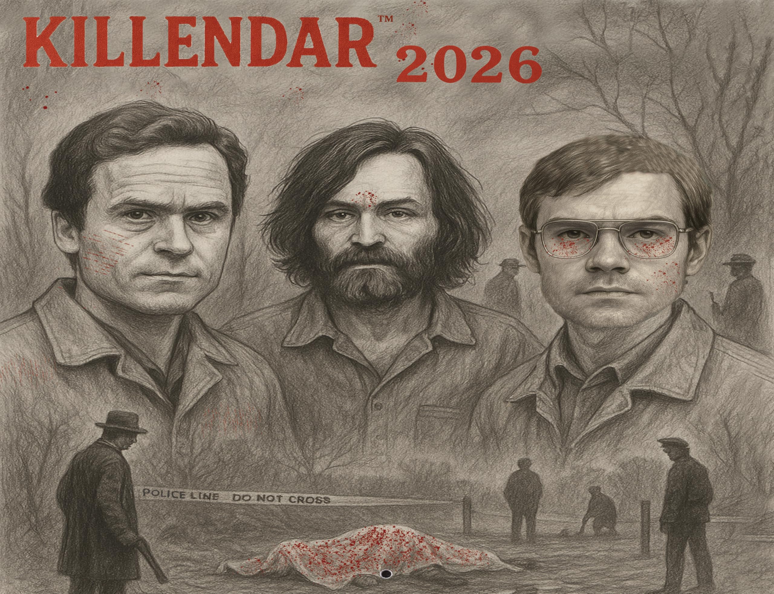 KILLENDAR 2026 Serial Killer Wall Calendar