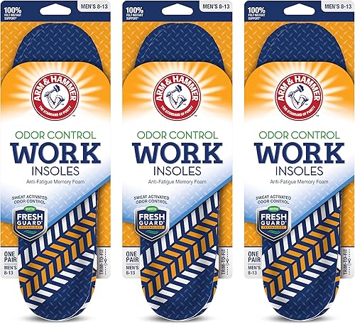 Arm & Hammer Plantillas de trabajo para hombres y mujeres, insertos de botas para botas de trabajo, plantillas de botas de trabajo para hombres y
