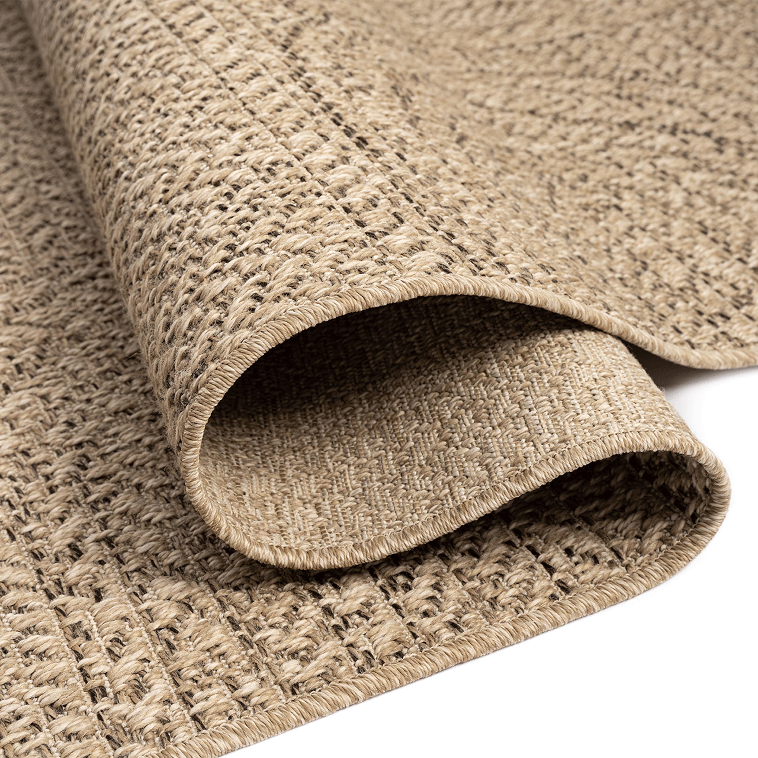 CARPETIA Outdoor Teppich Natürliche Sisal-Optik Beige Braun 160x230 cm