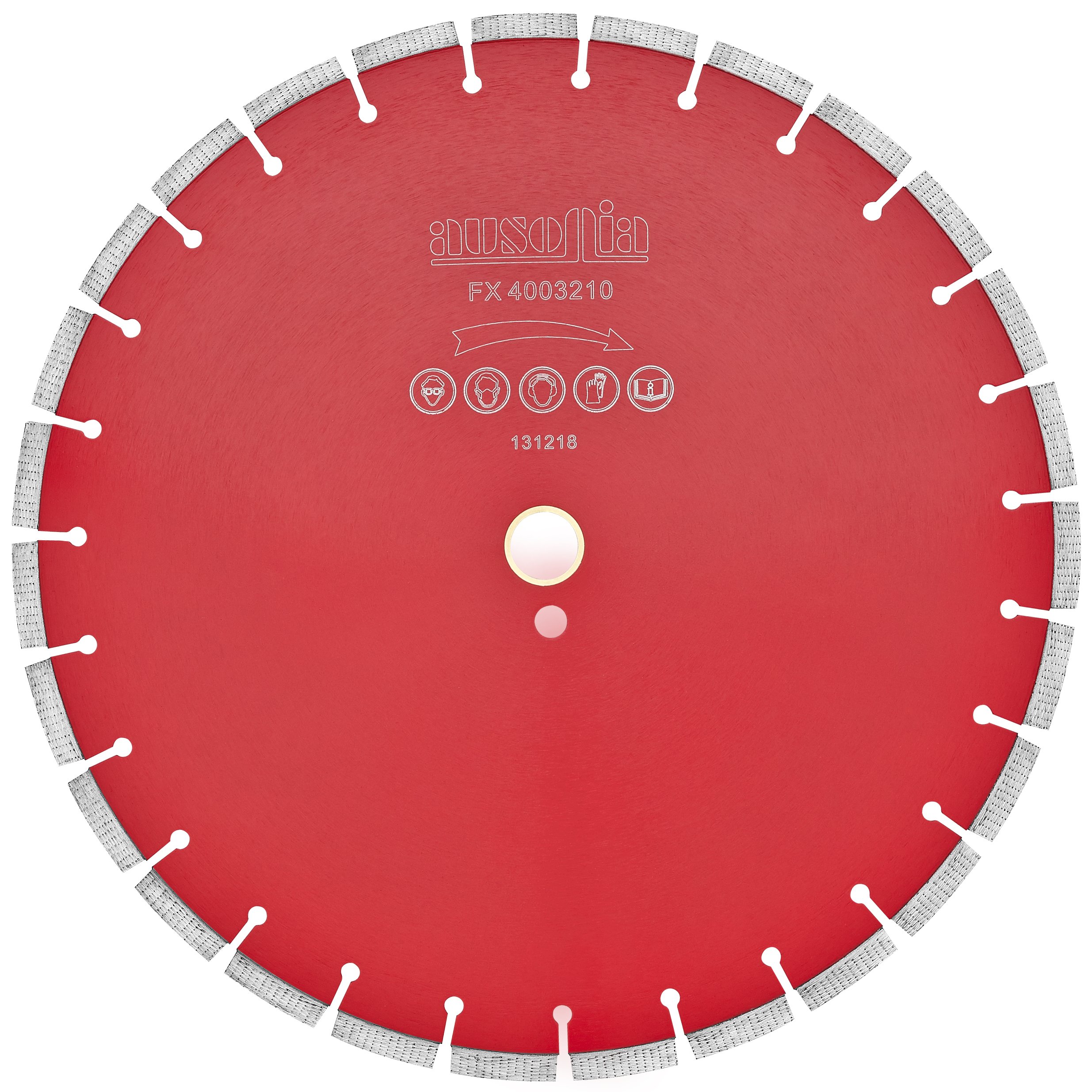 AUSONIA - 50432 DISCO DE CORTE DIAMANTADO CON TECNOLOGÍA DPS PARA SUELOS DE HORMIGÓN ENDURECIDO DE 400 MM, ALTURA DE 10 MM, AGUJERO ADAPTABLE DE 25,4/30 Y GROSOR DE LA CORONA DE 3,2. CORTE CON AGUA