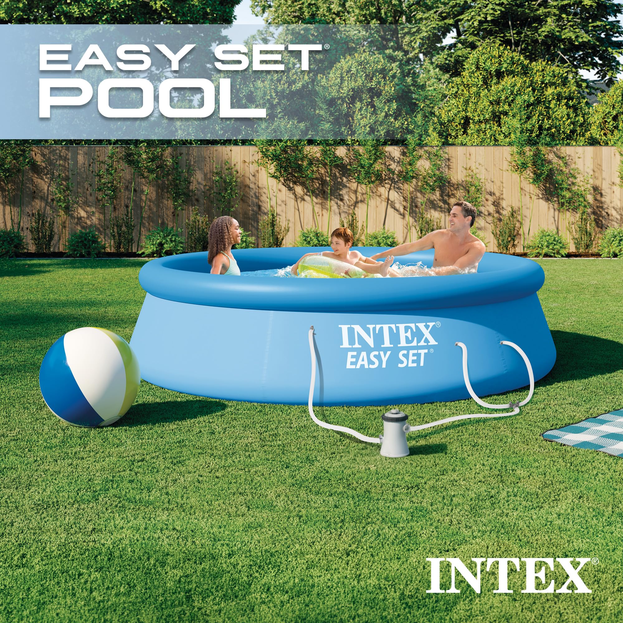 Amazon.com: Intex Easy Set 10 ft x 30in Above Ground Pool Set