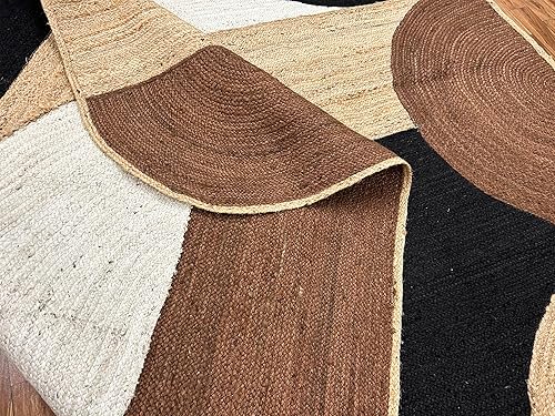 Miniatura 5 de ARTS OF JAIPUR Collection - Alfombra de pasillo de 3 x 10 pies trenzada a mano, alfombra grande de yute respetuosa con el medio ambiente, alfombra