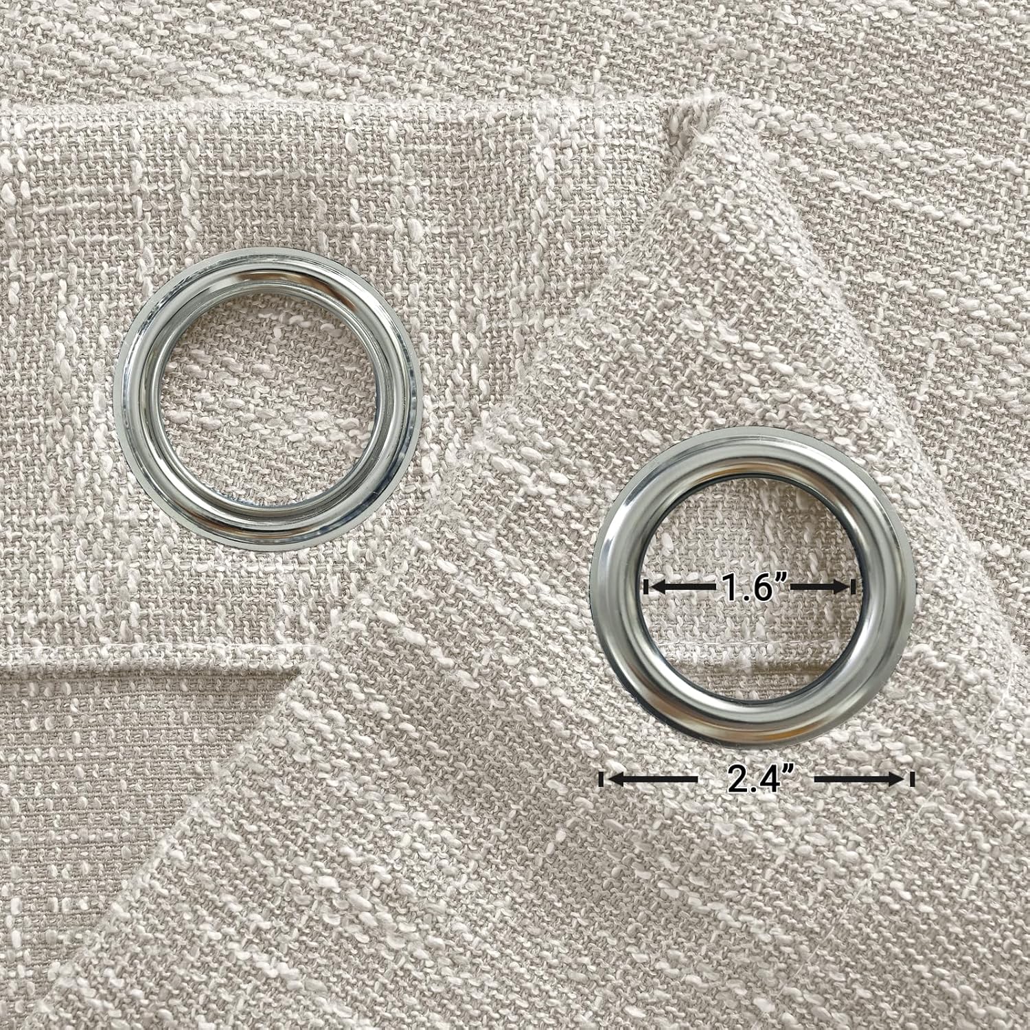 Burlap Linen Farmhouse Curtains 84 inch Length 2 Panels for Living Room Textured Thick Light Filtering Privacy Window Curtain Drapes with Grommet for Bedroom 7ft (52x84 Beige)