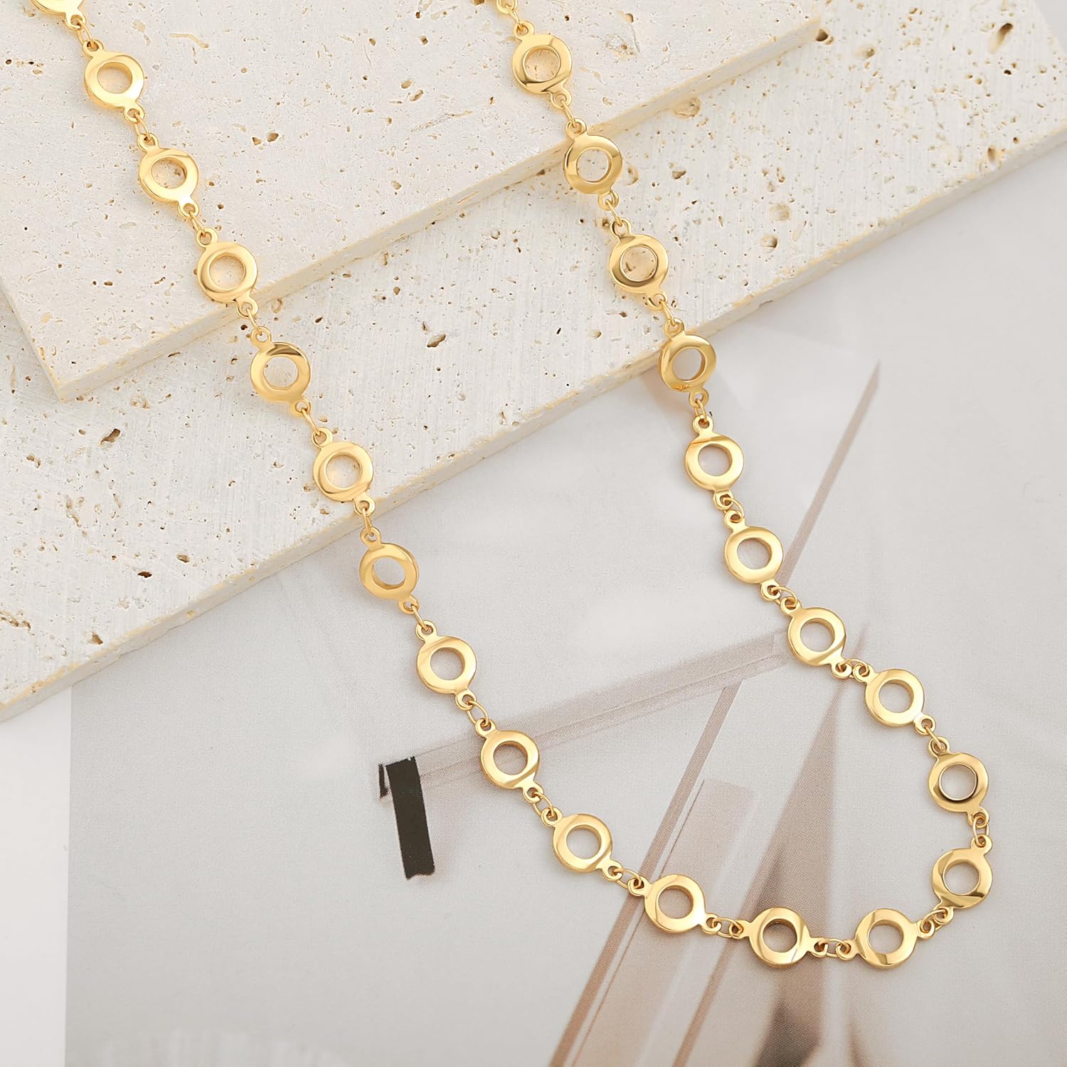 Dainty 18K Gold Plated Chunky Chain Choker for Women Handmade Jewelry - Image 7