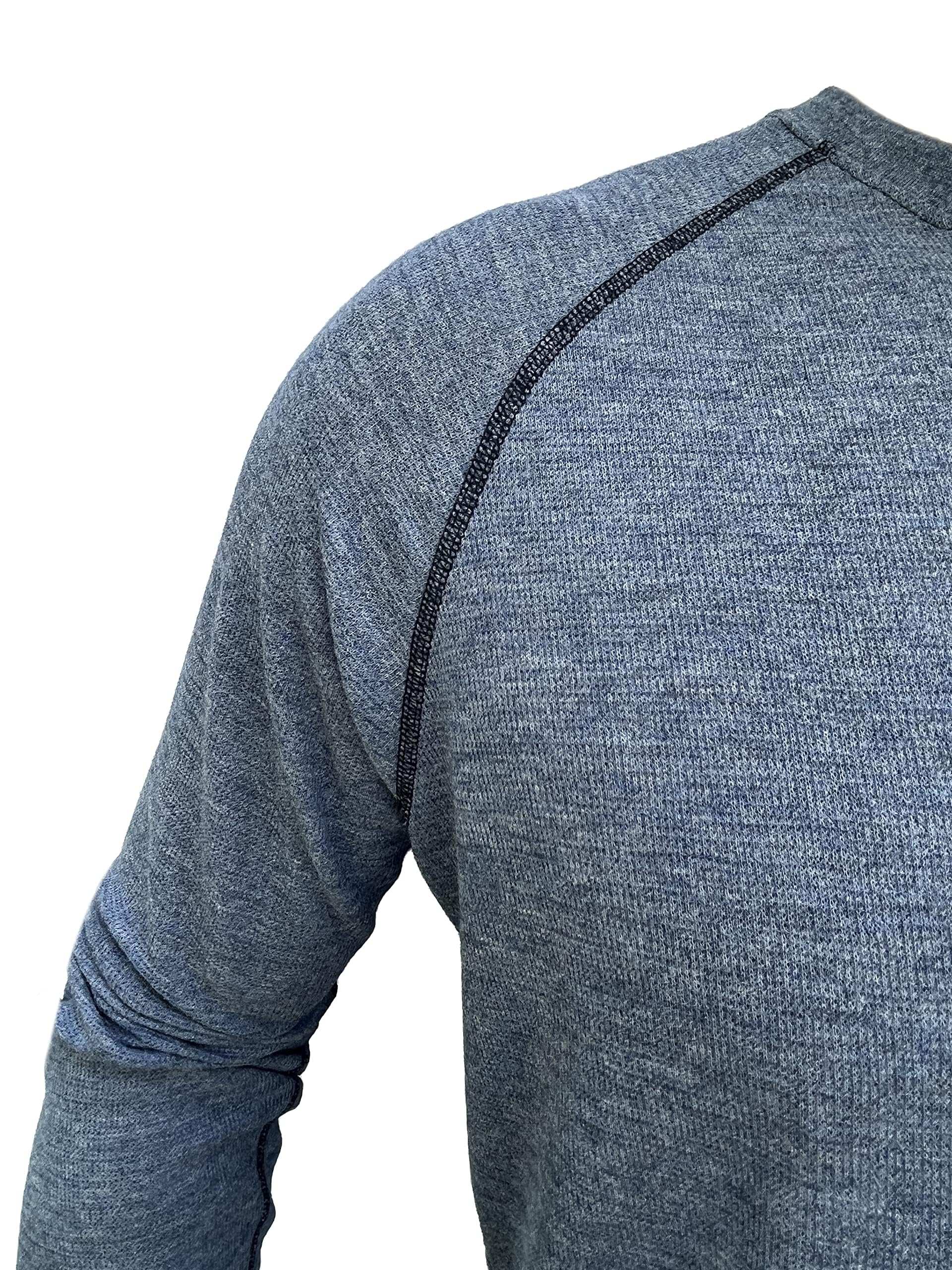 iFR - Maglietta da uomo resistente alla fiamma, a nido d'ape, doppio, traspirante, elasticizzata, a maniche lunghe, FR