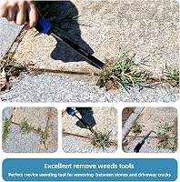 Sinoer Gyomeltávolító Kézi Eszköz - Rozsdamentes Acél Réstisztító Kertészeti Szerszám Ergonomikus Fogantyúval Fű, Moha és Gyomok Eltávolítás 3