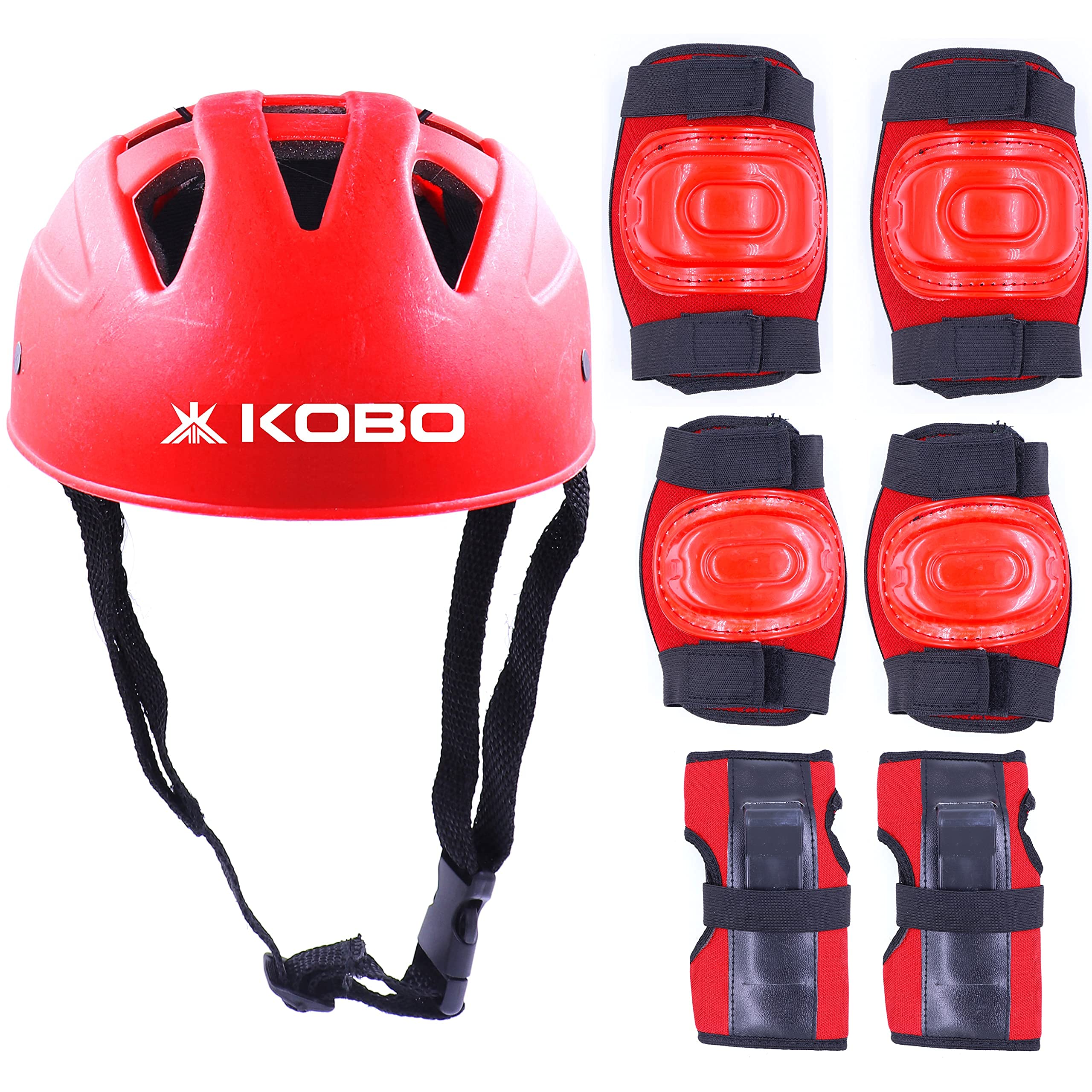 Kobo Skating Set Plastic Skating Cycling Protective Set with Helmet for Knee, Elbow and Palm Hand for 6-15 Years, Kids (Multi Colour) Full Protective Set, Medium (B093SW1L7F) Amazon Price History, Amazon Price Tracker