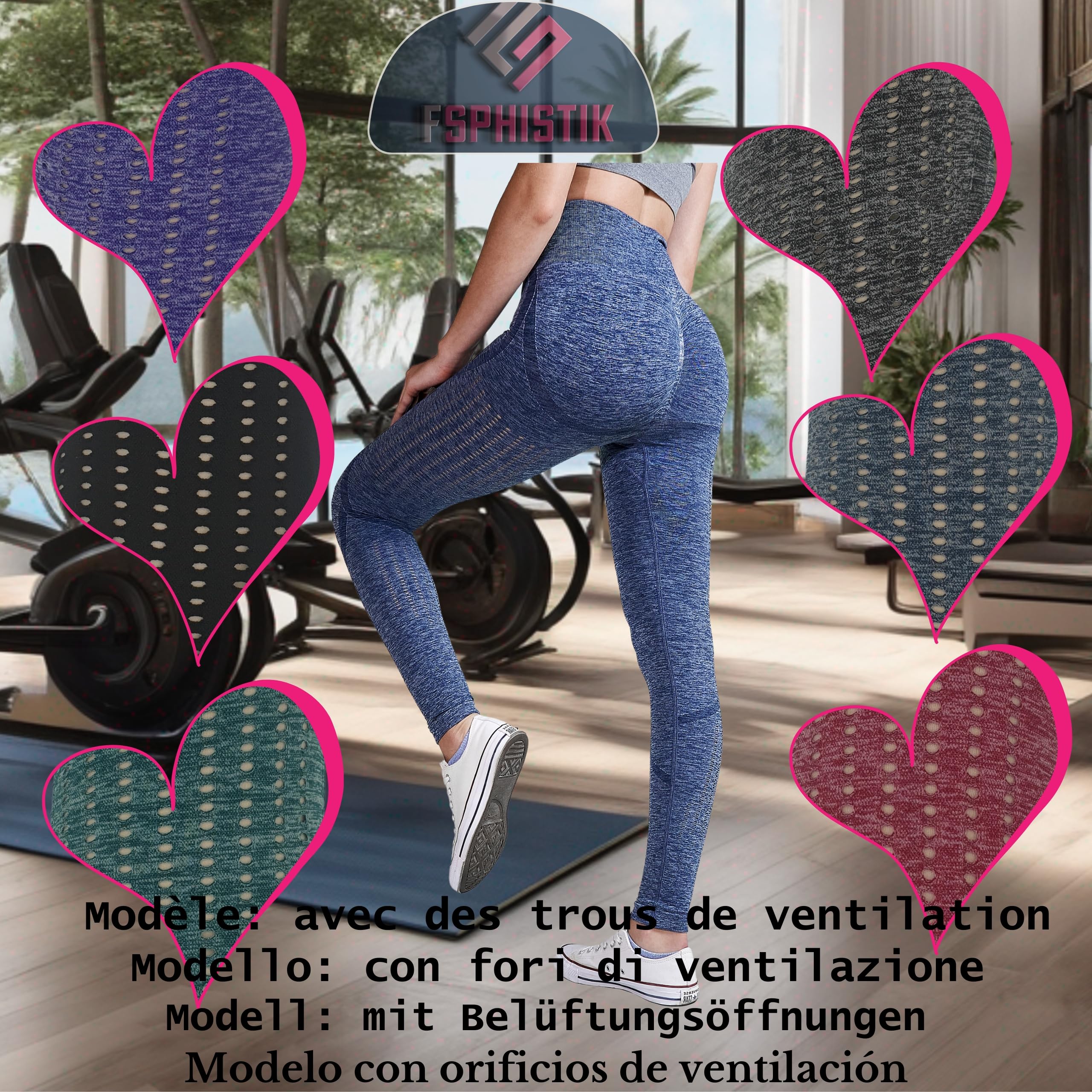 Damen Push Up Leggins | Sportleggings für Damen | Damen-Sportbekleidung | Damen-Leggings | Push-Up Leggings mit hoher Taille und elastischem Effekt