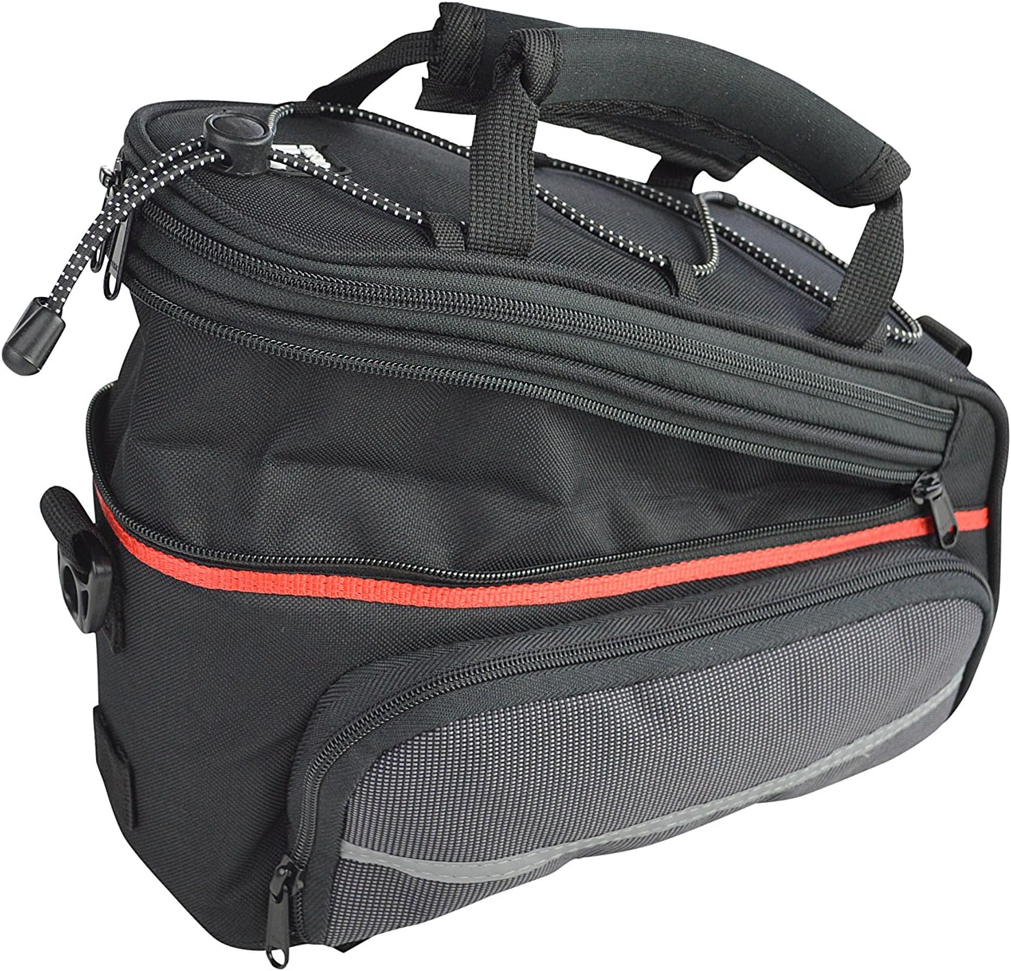 BIRIA Rear Rack Bag with Retractable Side panniers, Bicycle Rack Bag Picolo