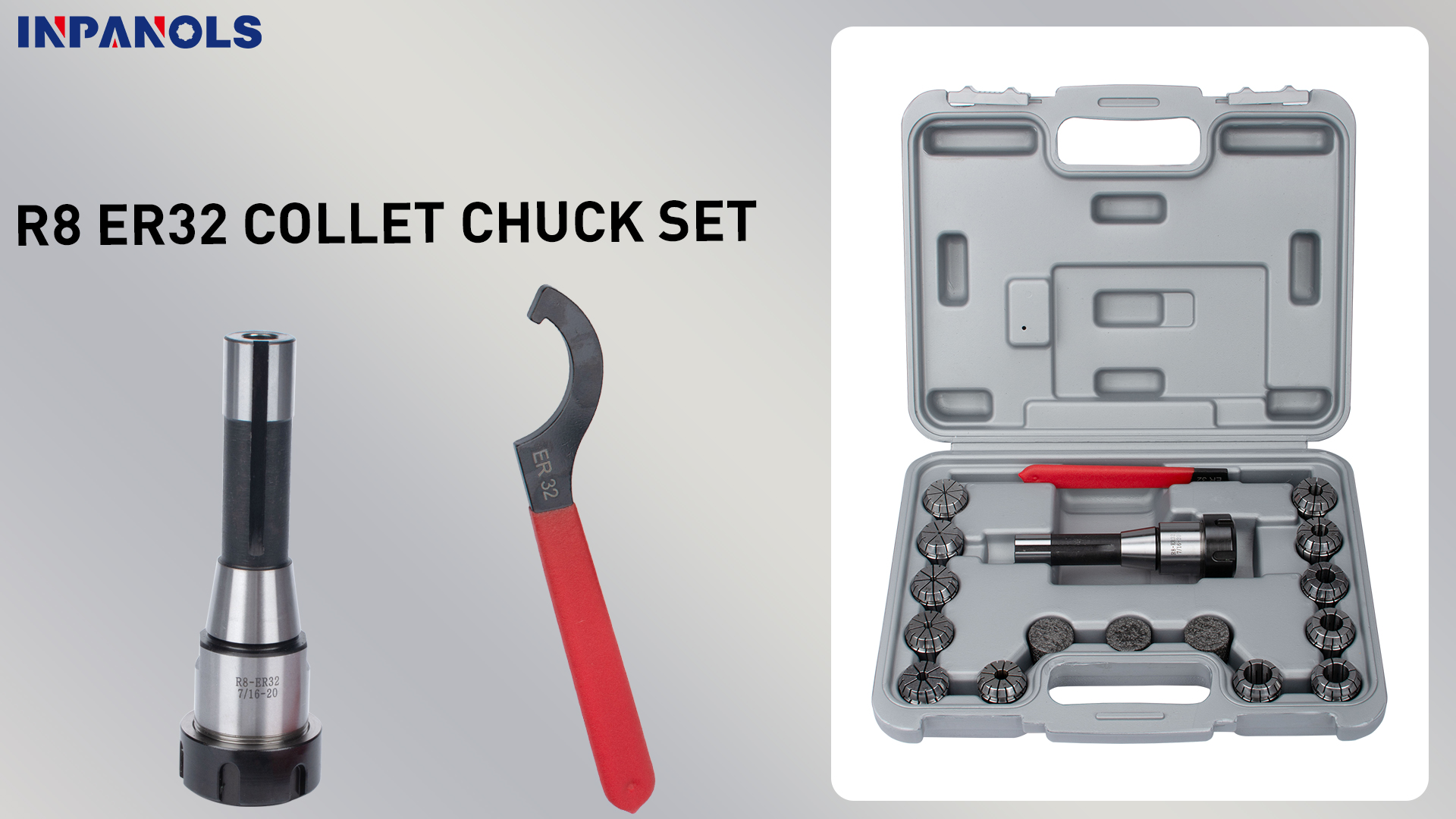 Amazon.com: INPANOLS R8 Taper ER32 Collet Set, R8 ER32 Collet