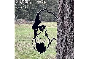 Agriism Bigfoot Peeking Metal Wall Art Stakes