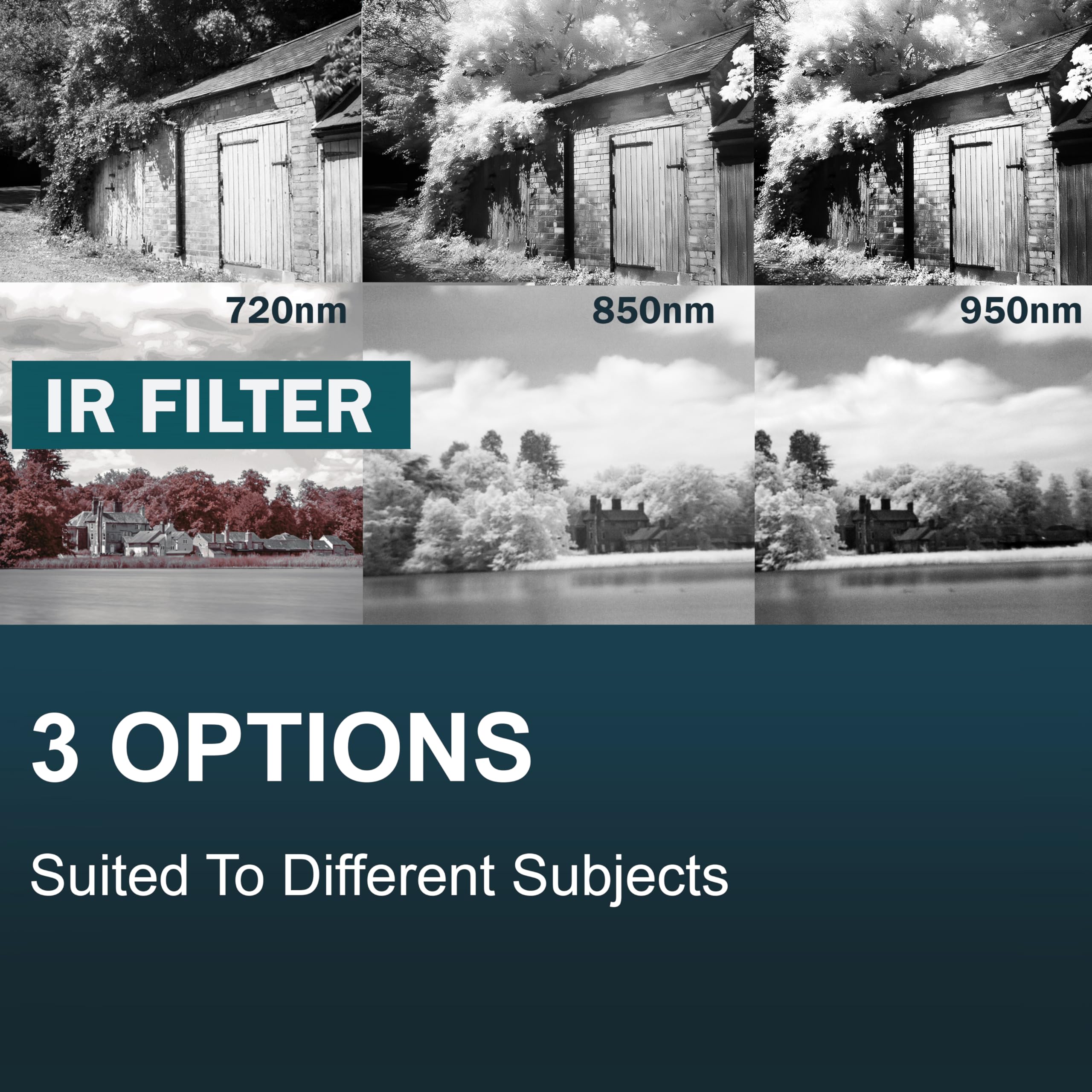 62mm R72 IR Infrared Photography Filter, 720nm Pass Filtro effetto speciale per SLR/DSLR Camera