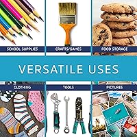 Vista 4 de GPI - 100 bolsas con cremallera de 5 x 10 pulgadas, resistentes de 4 mil de grosor, bolsas de polietileno transparentes con cierre resellable