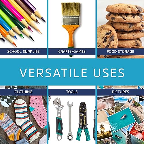 Vista 18 de GPI - 5 x 5 pulgadas - Estuche a granel de 1000 unidades, 2 mil de grosor, bolsas de plástico transparente con cierre con cierre, agujero