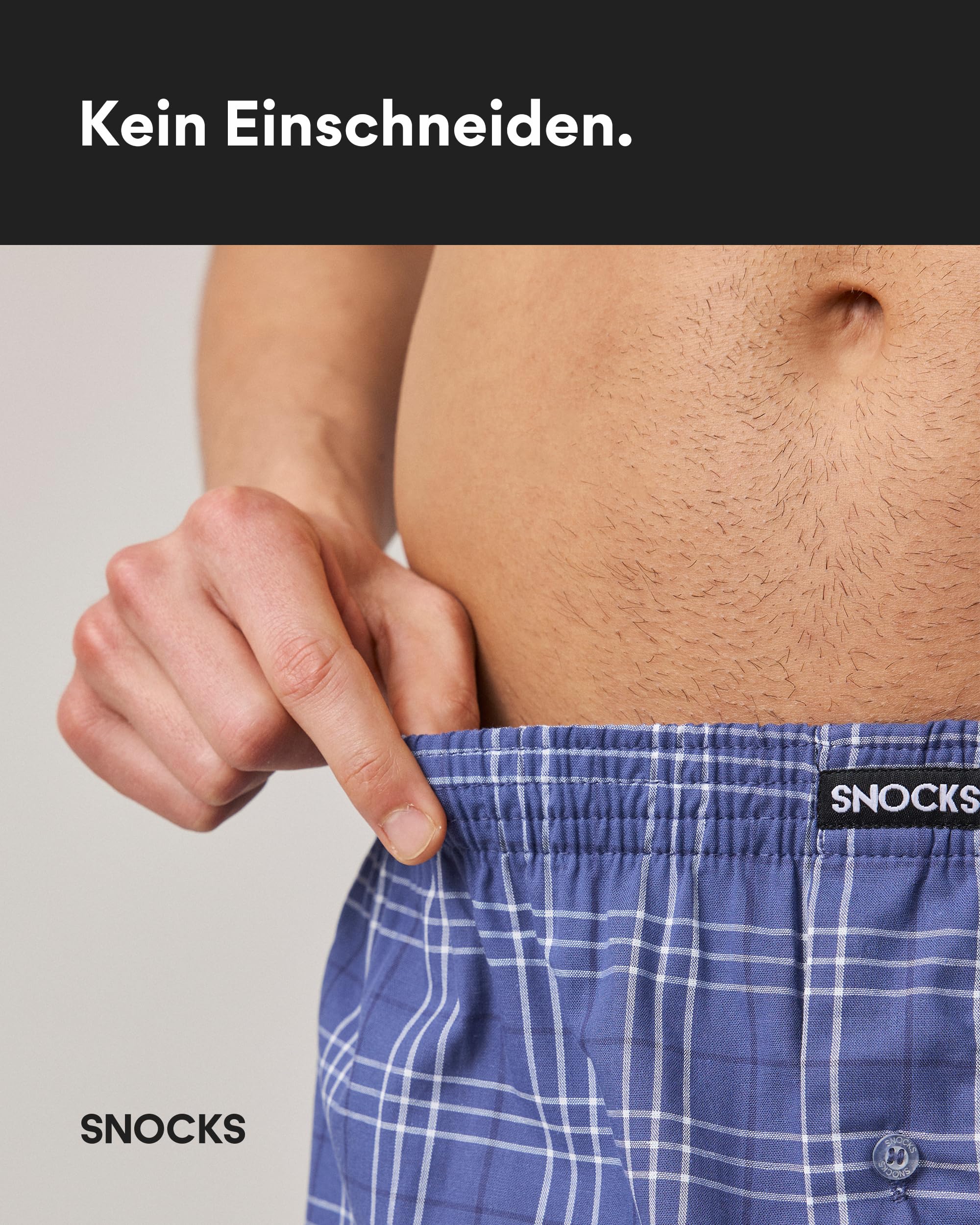 Snocks American Boxershorts Herren aus Bio-Baumwolle (3er-Pack) - Weite Passform und lockerer Fit - Kein juckendes Etikett und komfortabler Bund - Unterhosen Herren Gr. S-3XL