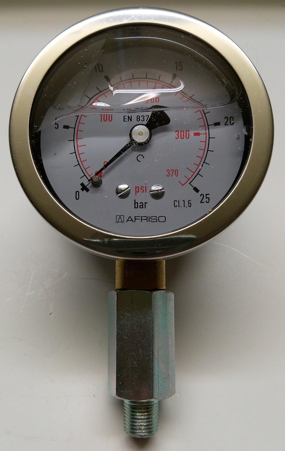 Manometer Glyzerin 1/8" Ø63 mm 025 bar (hochwertige Ausführung aus