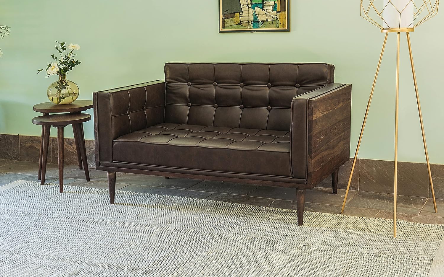 Orange Tree Bicasso Two Seater Sofa (Solid Wood and Upholstery