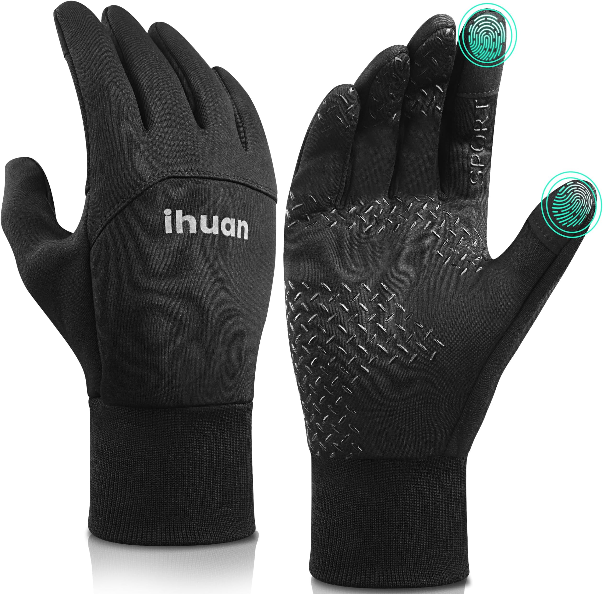 Winter Waterproof Gloves for Men Women Warm Running Cycling Snow Ski Gloves for Cold Weather, Thermal Windproof Material and Touch Screen Finger for Driving Snowboarding