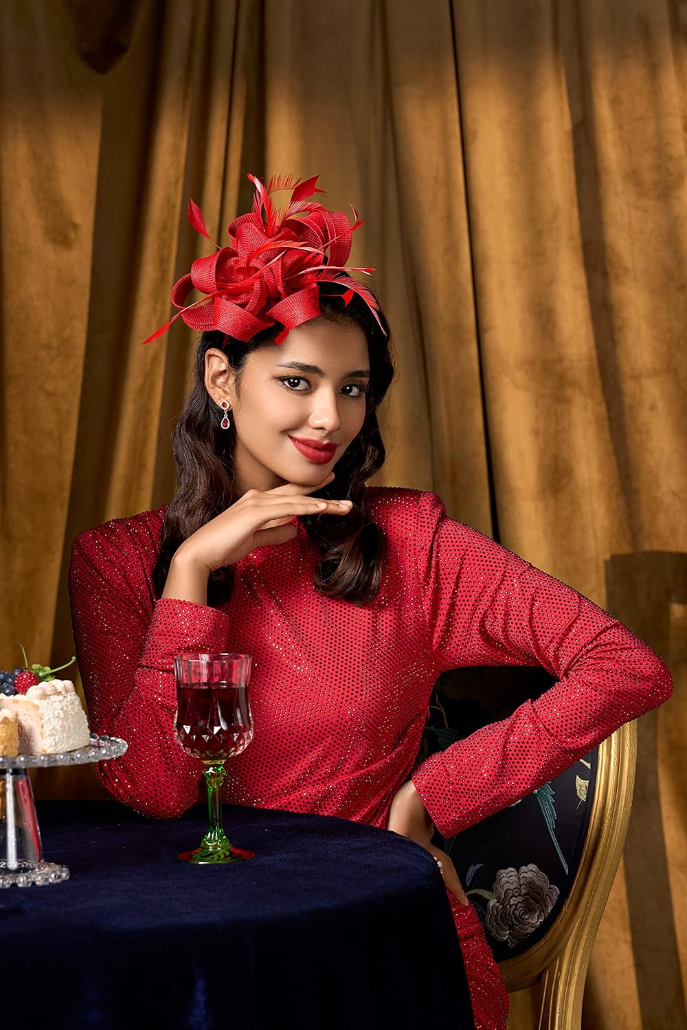 BABEYOND Fascinator Hats for Women - Tea Party Hats Fascinators Kentucky Headband Derby Hat Wedding Feathers Ribbon Headwear - Image 5