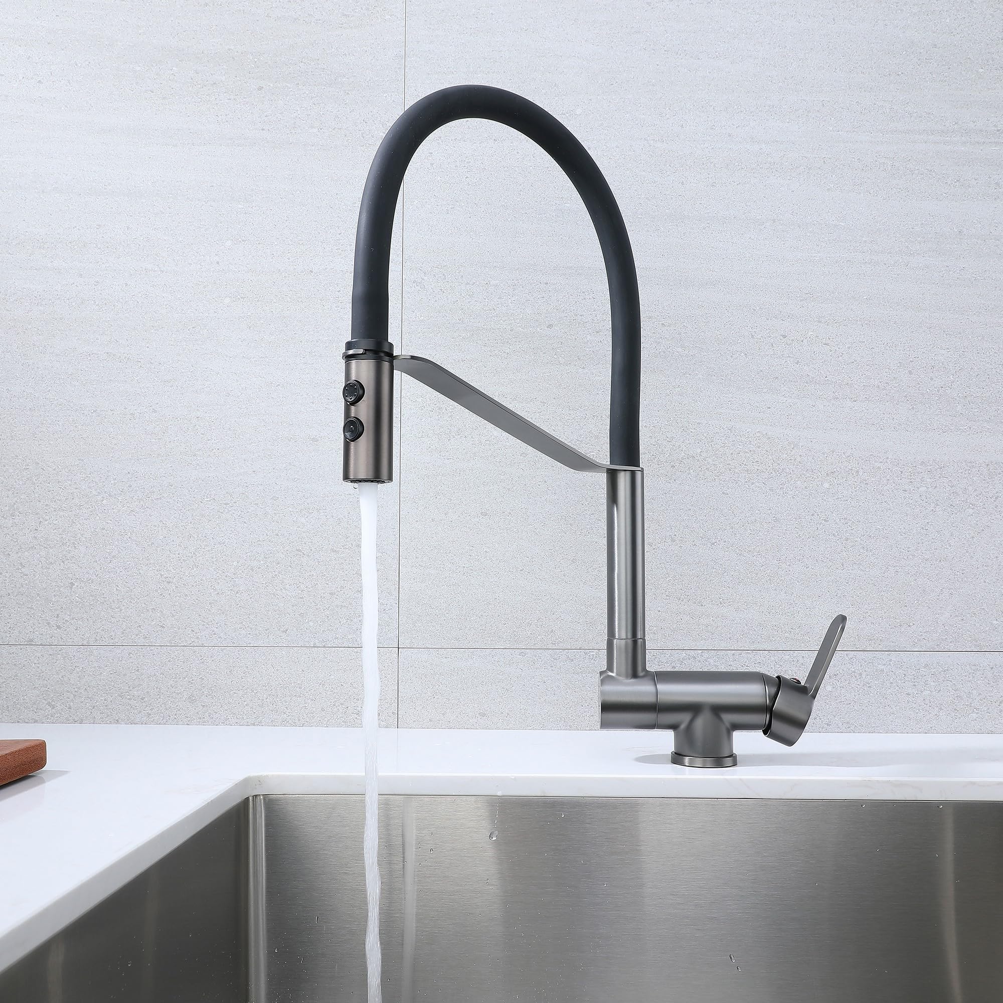 Grifo Abatible Cocina SJQKA, Salida De Agua De Modo Dual, Latón, Sin Plomo - ¡Ideal Para Fregadero Grifo Cocina Abatible Y Plegable Para Ventana