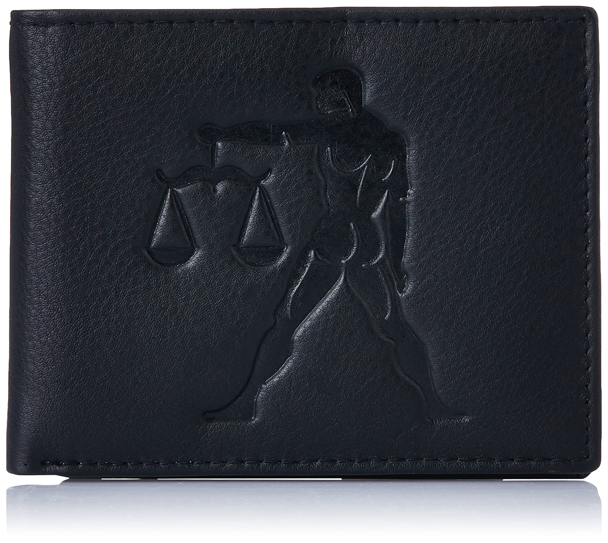 JustrackMen Dark Black Color Genuine Leather Wallet (LWM00187-JT_6)