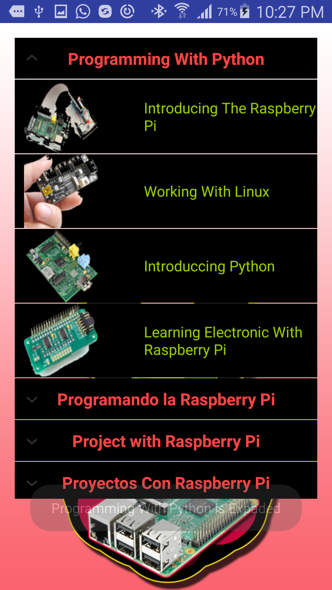 Learning Raspberry Pi - App on Amazon Appstore