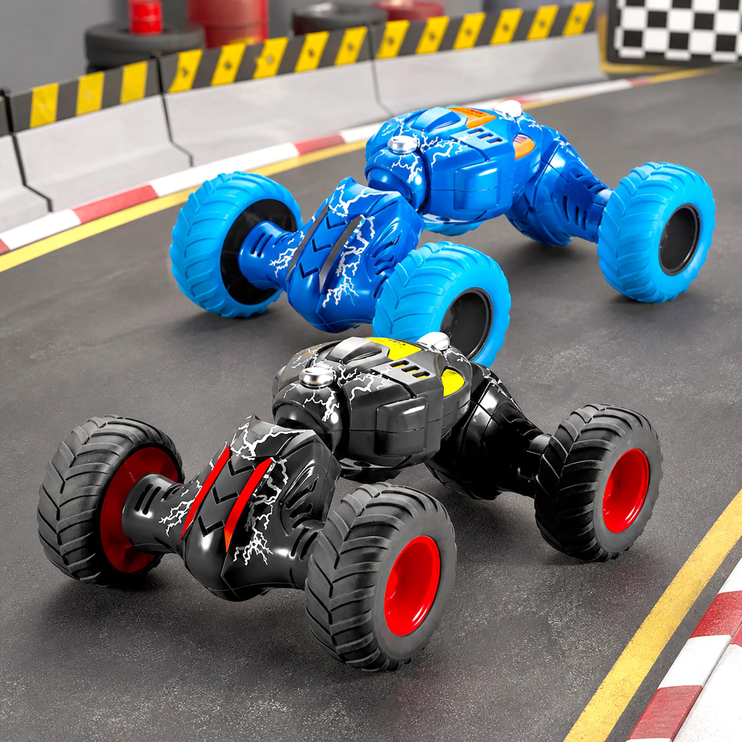 VGRASSP Pull Back Monster Telescopic Non Electric Car Toy with Press-Pull-Leave Feature Run On Any Surface Without Battery Friction Powered Toy - Color As Per Stock (Pack of 2)