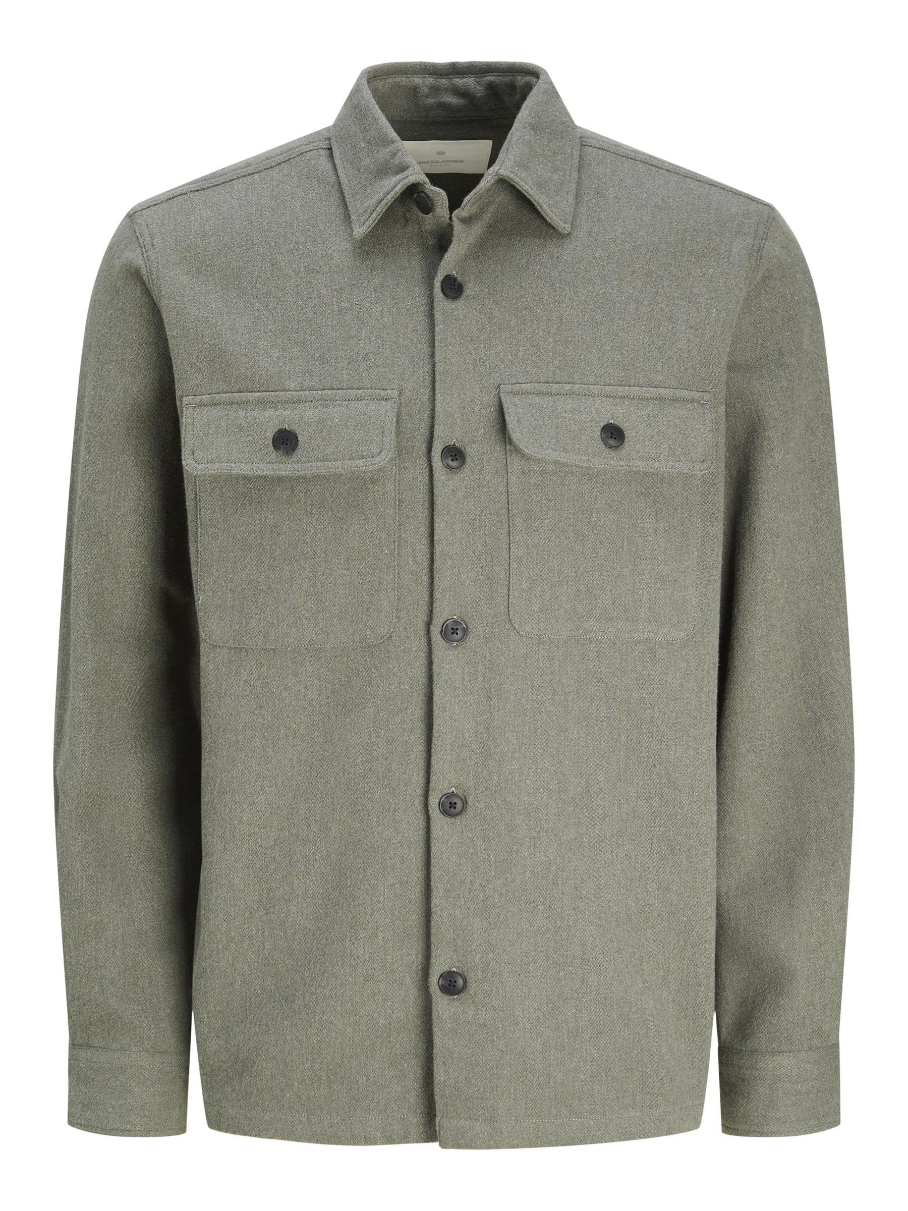 Jack And Jones Men' Green Jj Structured Overshirt in Size S, Sports Direct