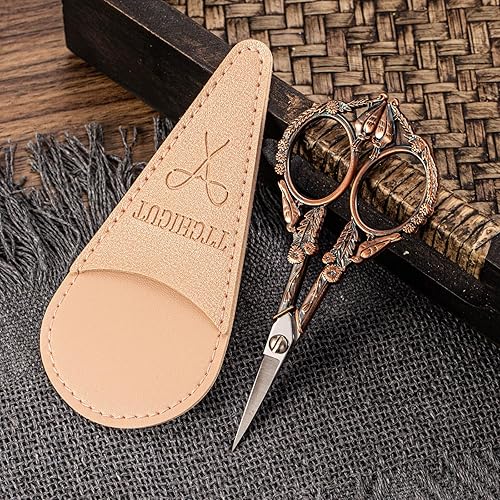 Miniatura 5 de Tijeras de bordado, pequeñas tijeras de coser puntiagudas para corte de punto de cruz, bordado, costura, manualidades, trabajo, herramienta de