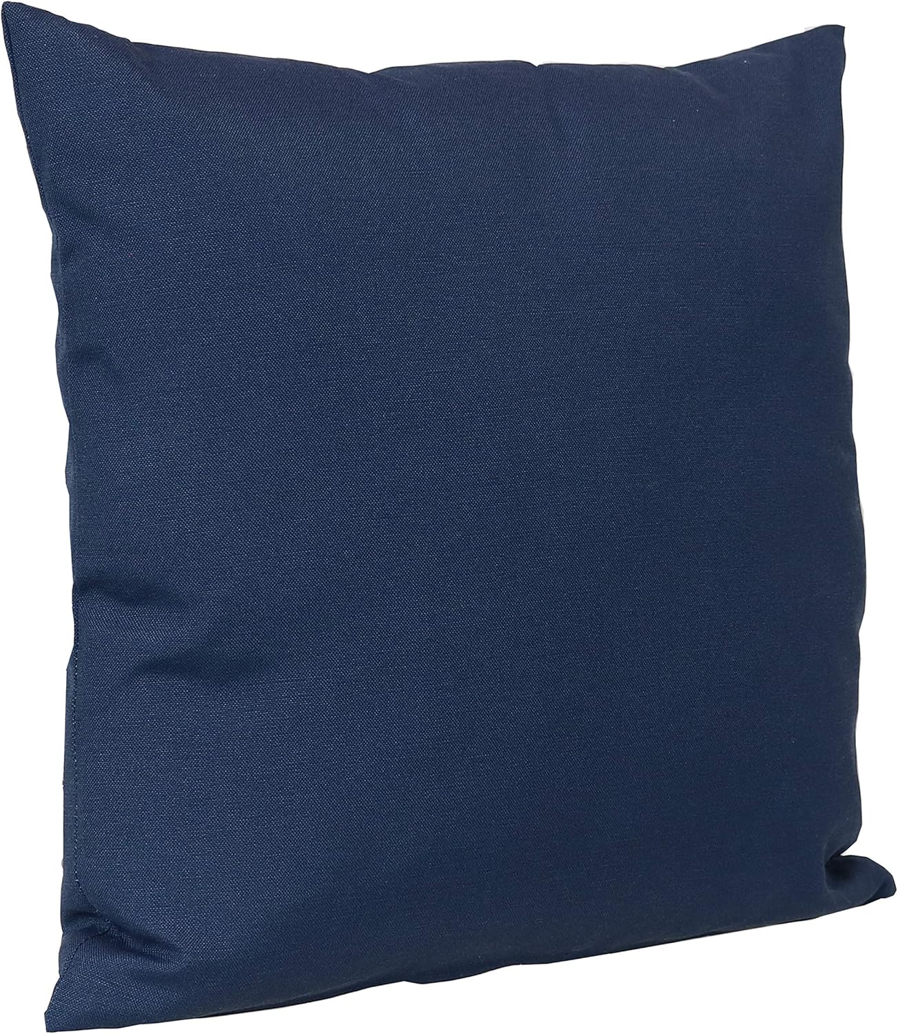 Sunnydaze Indoor and Outdoor Decorative Throw Pillows Set of 2 with Zipper Closures and Inserts - 17-Inch Square Patio Furniture Accents - Weather-Resistant Polyester - Navy