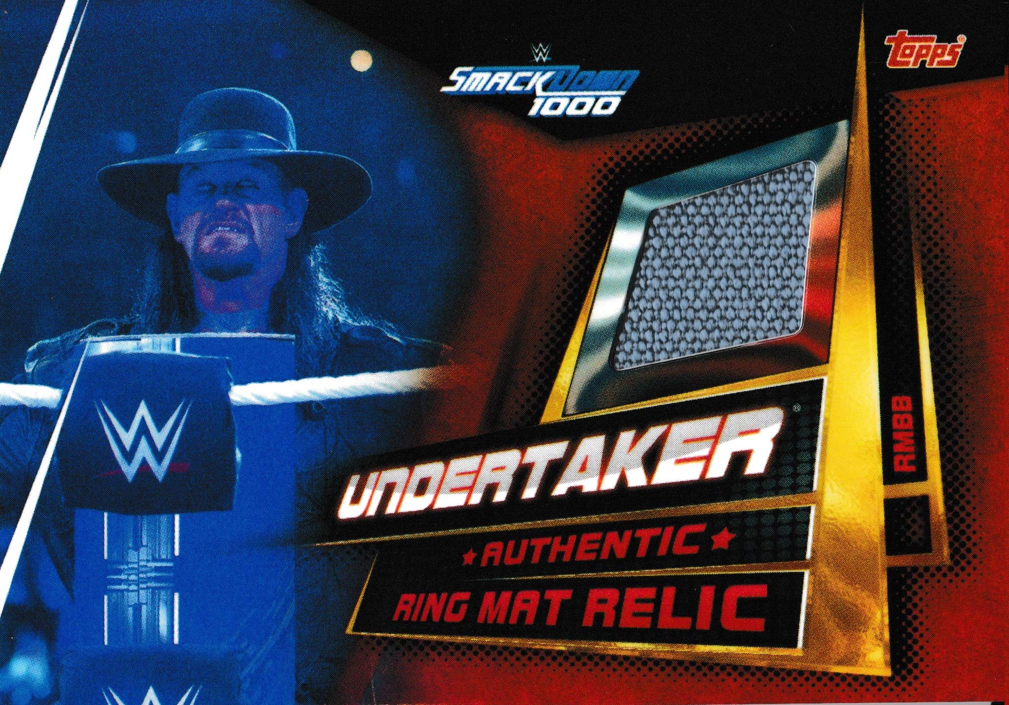 WWE Undertaker Ring Mat Relic Card Memorabilia Smackdown 1000 RMBB