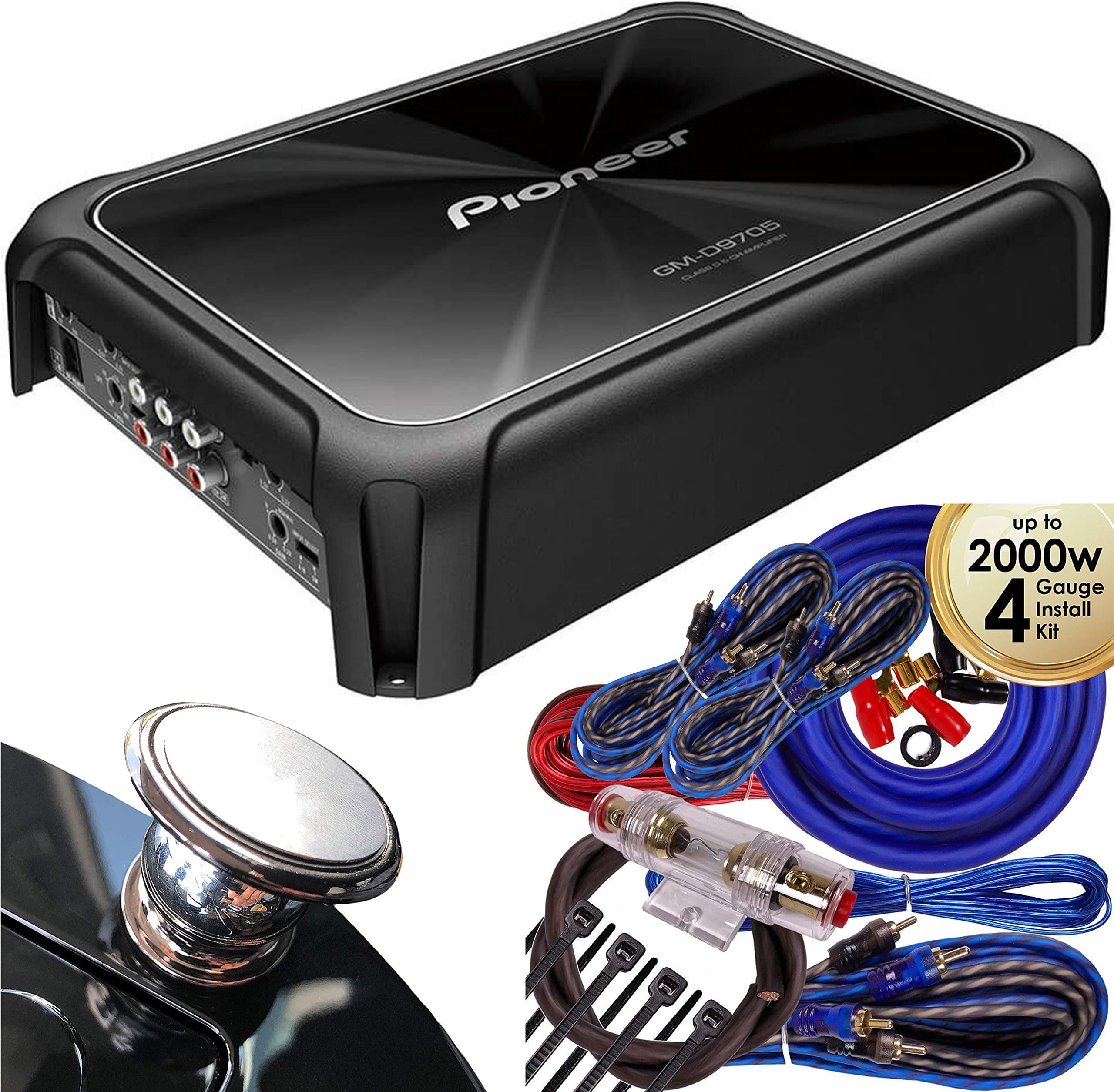 Pioneer GMD8601 Class D Mono Amplifier with Wired Bass Boost Remote Electronics