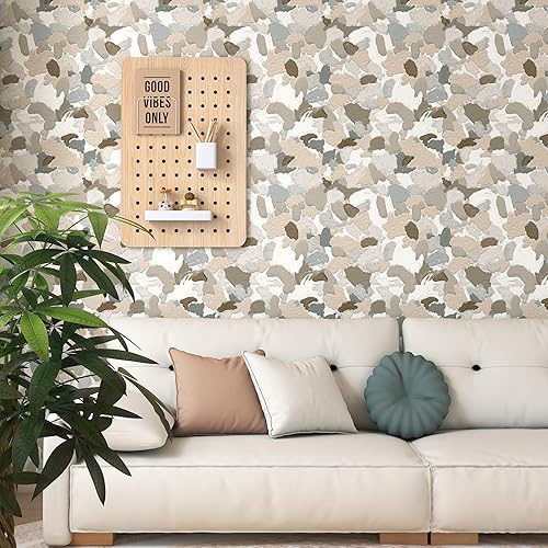 Miniatura 4 de Papel tapiz bohemio para despegar y pegar, extraíble, de 17.3 x 197 pulgadas, autoadhesivo para baño, papel tapiz moderno para dormitorio, papel