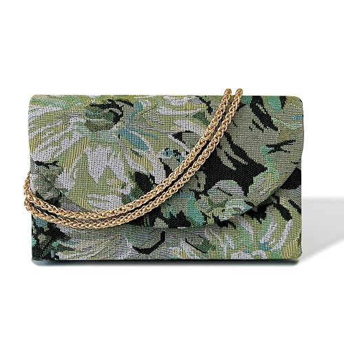 Floral Evening Clutch Purses For Women Cute Embroidery Crossbody Shoulder
