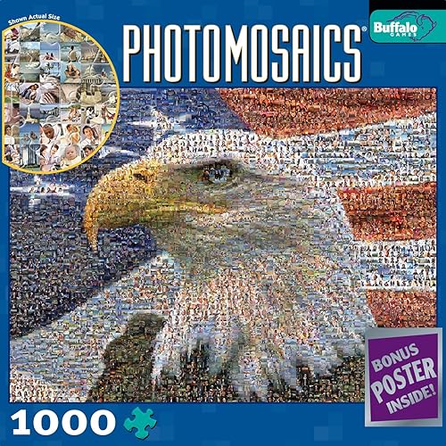 Buffalo Games Photomosaico Águila y Rayas