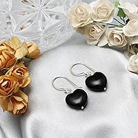 Vista 5 de Gempires Natural Heart Crystals Earring, Heart Gemstone, Energy Healing Crystals, Birthday, Gift for Her, Gemstone Jewelry Yaxaite