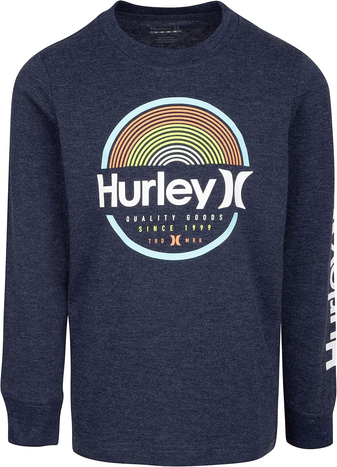 Hurley Boys' Long Sleeve One and Only Graphic T-Shirt 4 Obsidian Heather