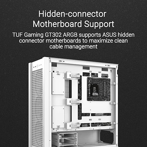 Miniatura 5 de ASUS TUF Gaming GT302 ARGB ATX Mid-Tower PC Case Cuatro ventiladores ARGB de 5.512 x 1.102 in para alto flujo de aire y presión estática, panel
